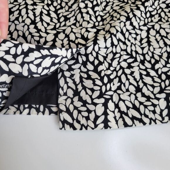 4P LOFT COTTON LINED BLACK & WHITE ZIP SKIRT 4 PETITE - Picture 7 of 11